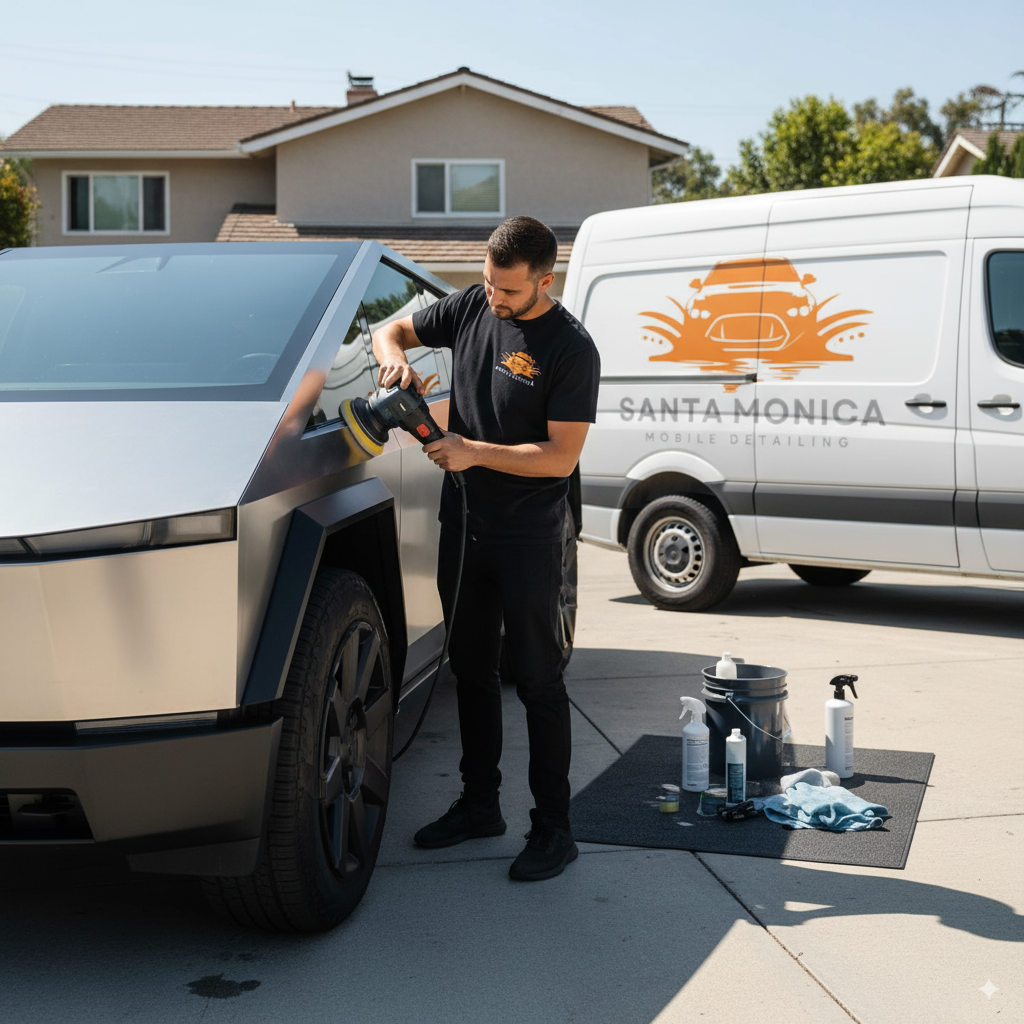 Tesla Cybertruck Mirror Finish in Ventura