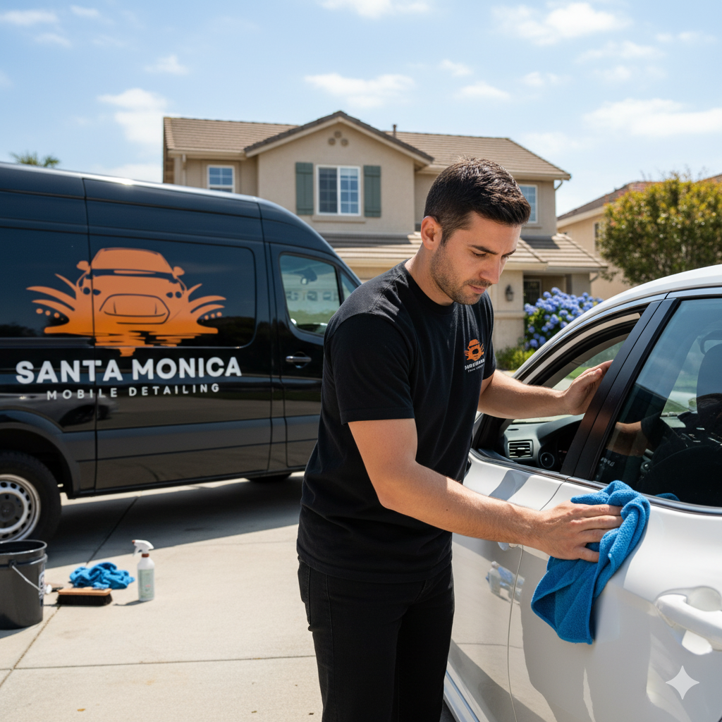 Advanced paint correction service in Santa Monica removing swirl marks, scratches, and oxidation